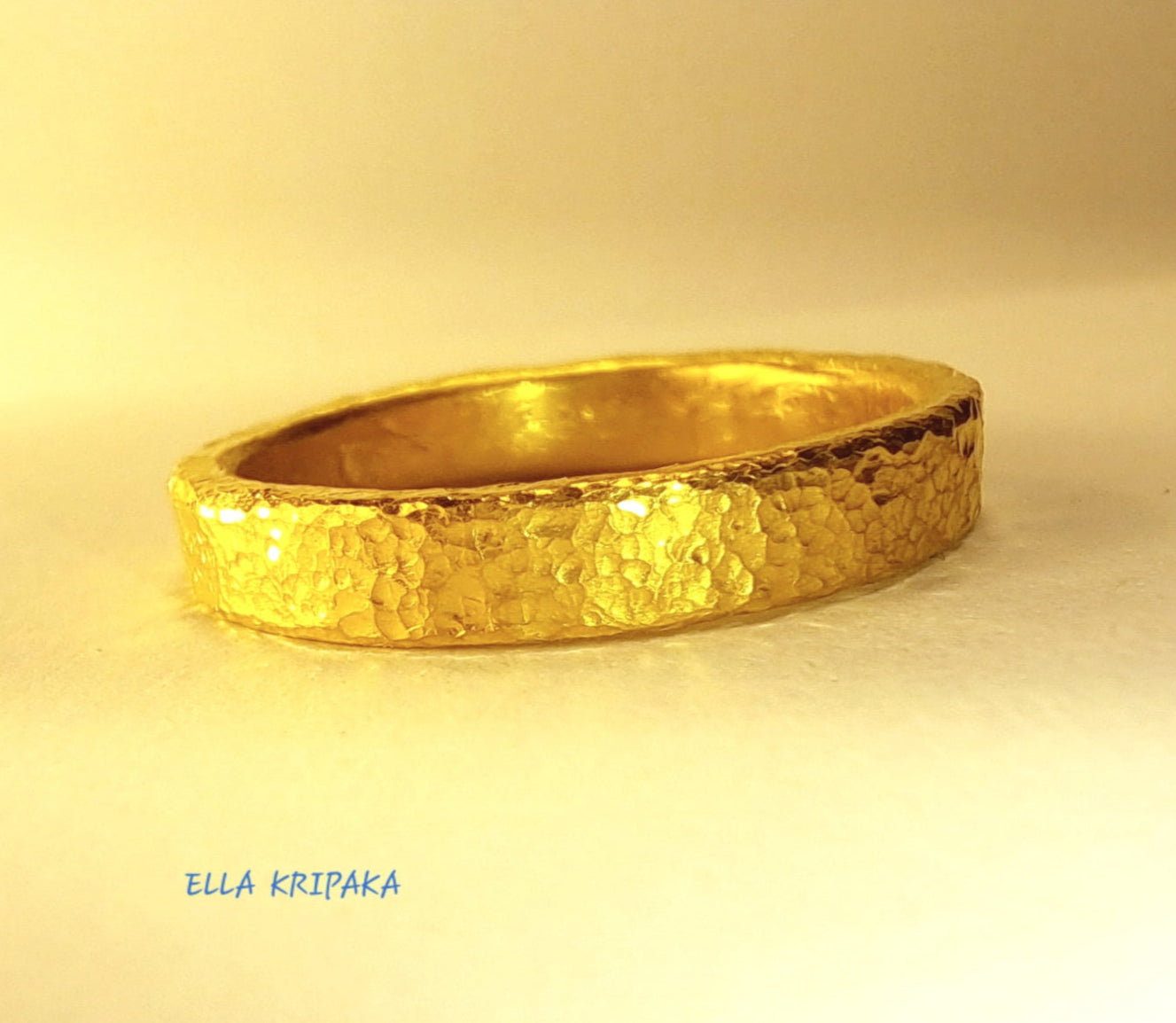 Custom Solid 24k 9999 Gold 5g/size 6US Ancient Rome Ring Wide 2.7mm Can Be 22k Gold
