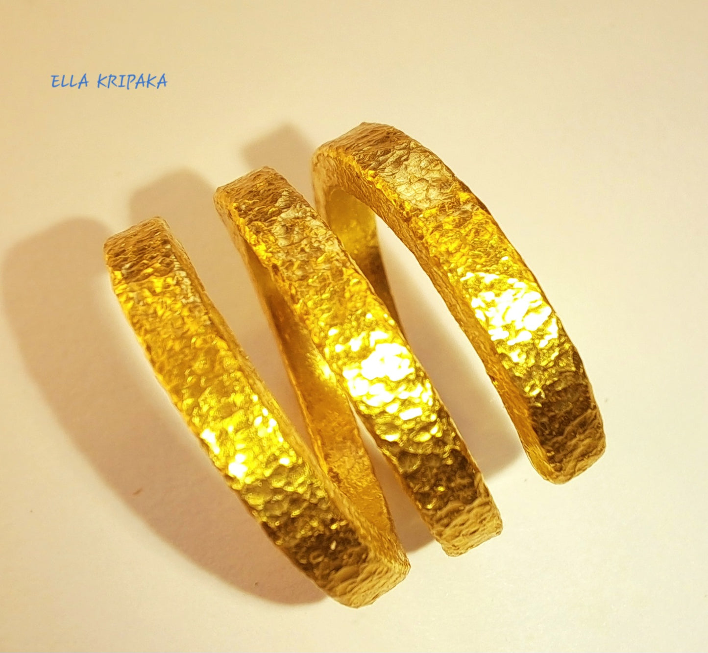 Custom Solid 24k 9999 Gold 27g/size 6US Twisted Ring Ancient Egypt 16mm Can Be 22k Gold