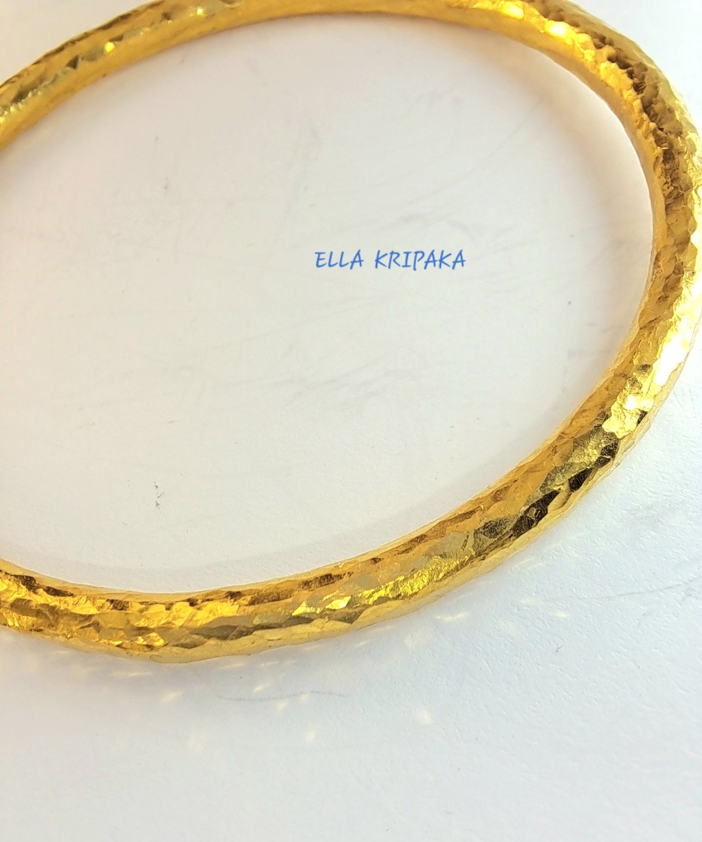 Custom Solid 24k 9999 Gold 62g/7in size Hammered Ancient Rome Bracelet Bangle 4.6mm Can Be 22k Gold