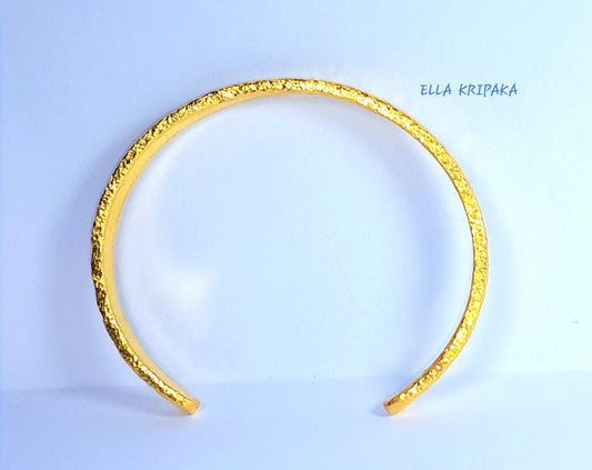 Custom Solid 24k 9999 Gold 70g/6in size Hammered Cuff Ancient Rome Bracelet 10mm Can Be 22k Gold