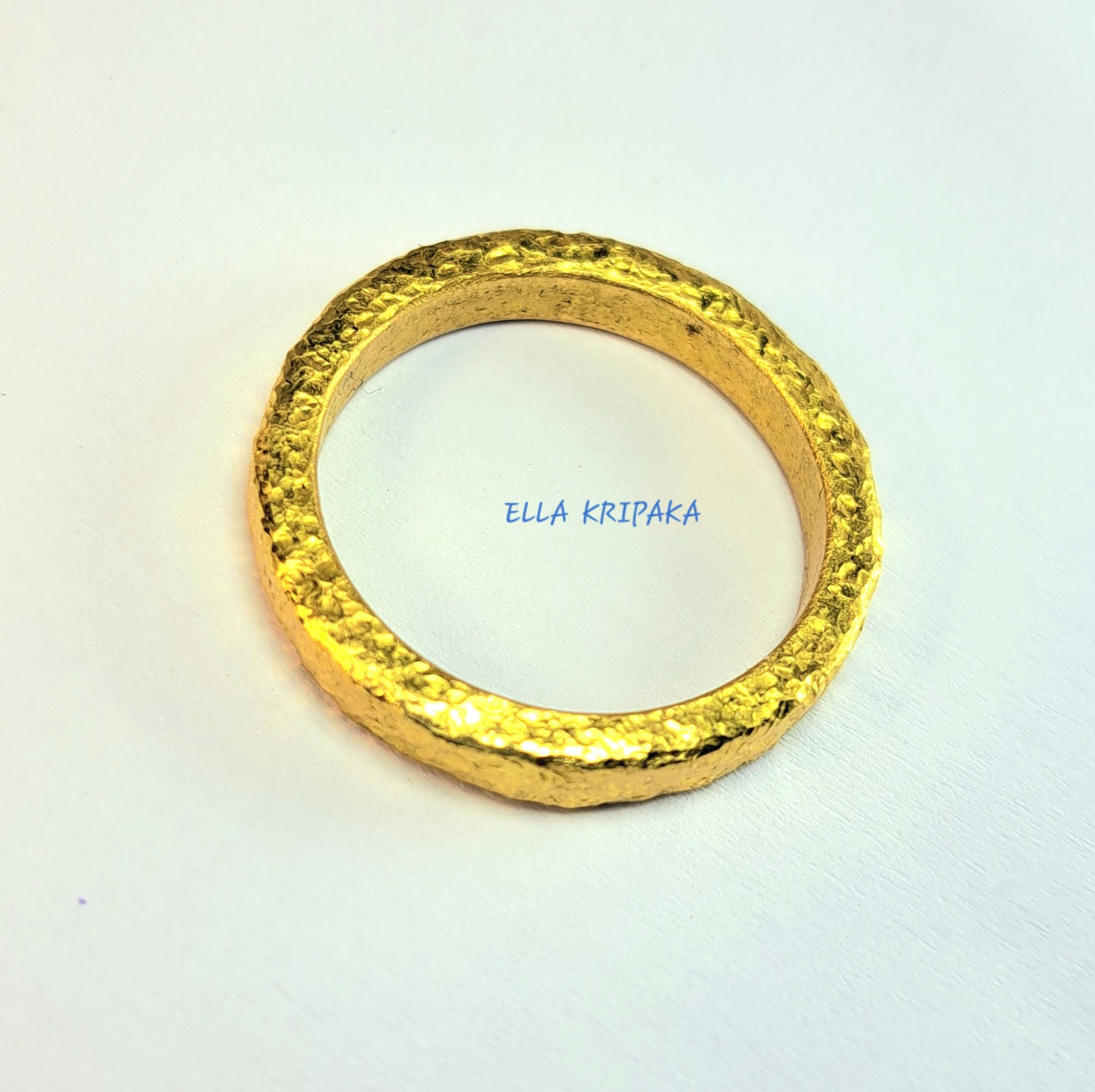 Custom Solid 24k 9999 Gold 7.3g size 6US Ancient Rome Ring Wide 2.7mm