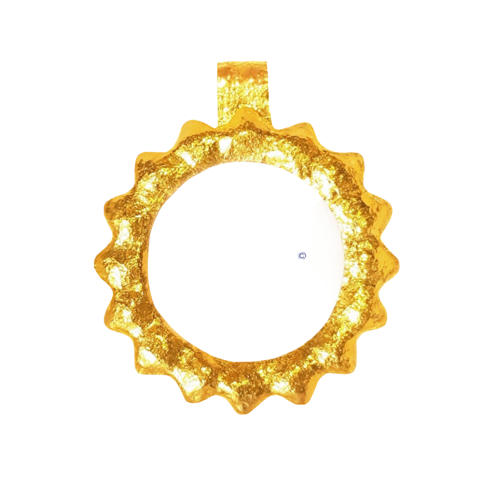 Hammered 24k gold hammered 9999 gold Sun pendant, hammered 22k gold pendant, custom handmade 24k gold jewelry, Ancient Rome 24k gold pendant, hand forged 24k 9999 gold pendant, Byzantine Empire 24k gold