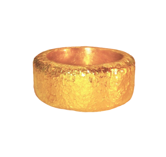 Hammered 24k Gold Hammered 9999 Gold Ring Ancient Rome Hammered 22k Gold Artist Ella Kripaka