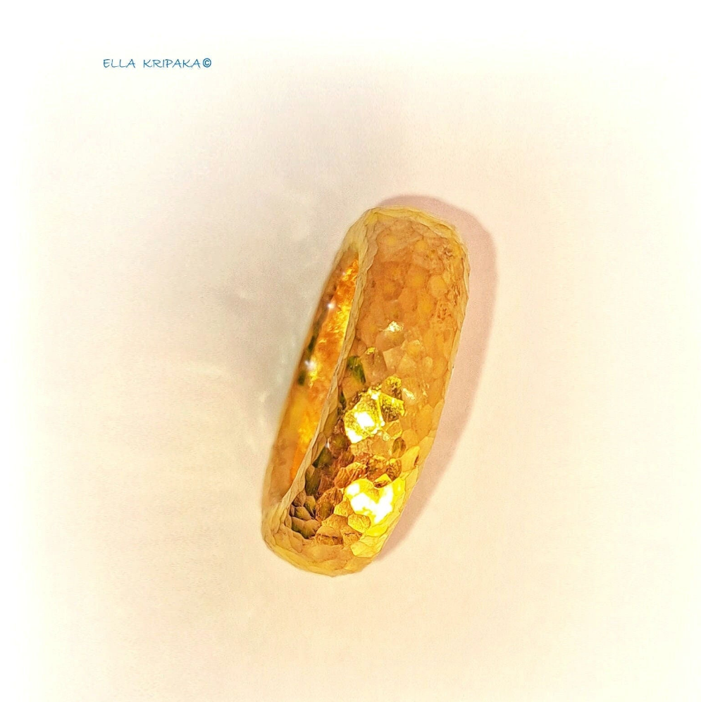 SALE%5 Custom Solid 24k 9999 Gold 28g/size 6US Ancient Rome Ring 6.5mm Can Be 22k Gold