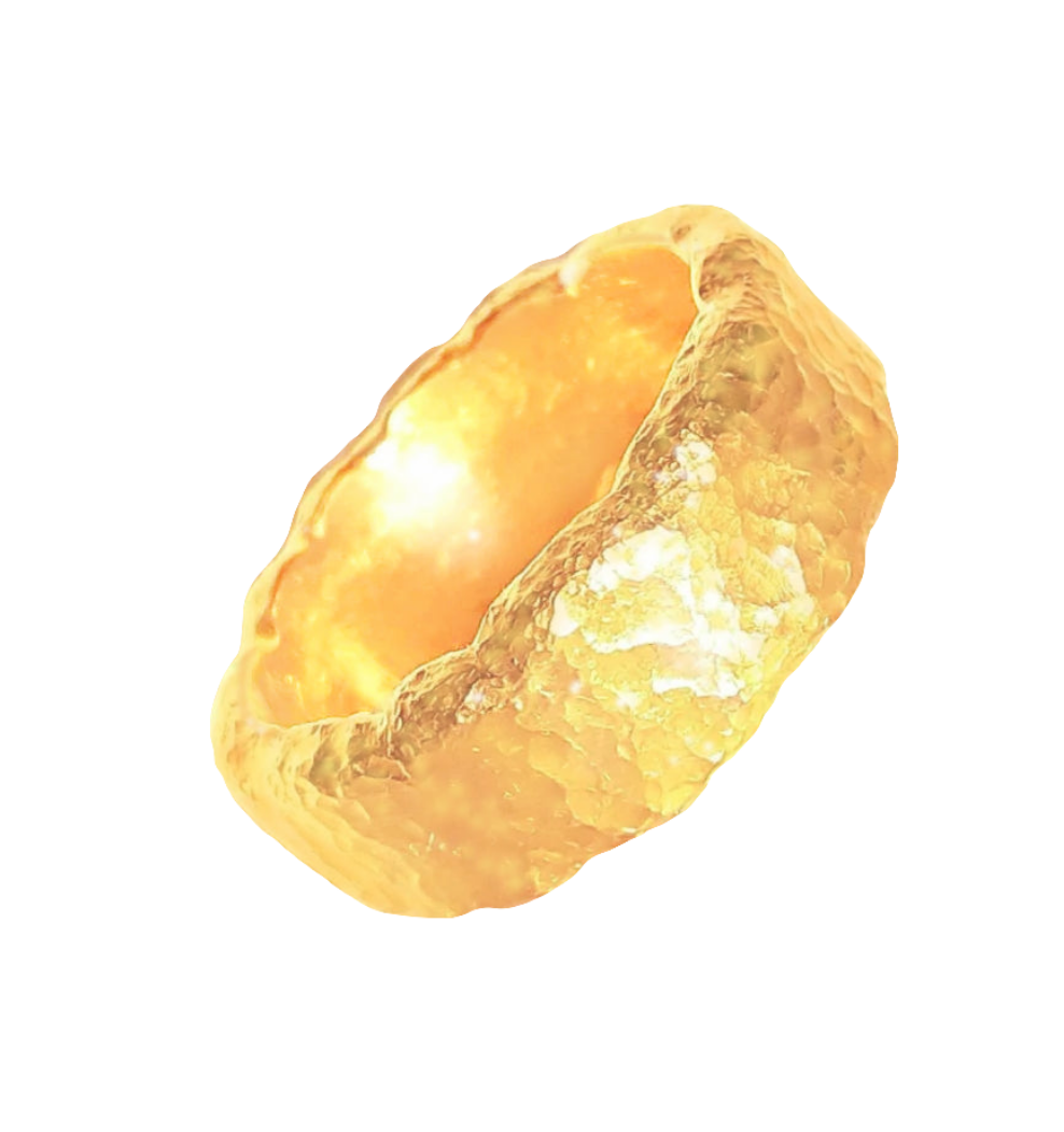 Hammered 24k Gold Hammered 9999 Gold Ring Organic Hammered 22k Gold Artist Ella Kripaka