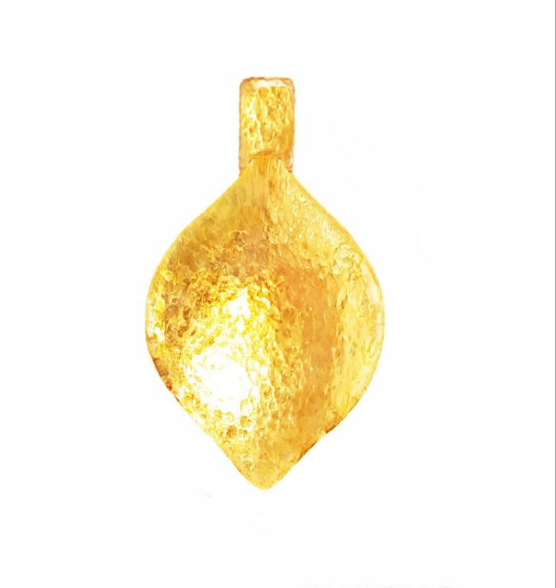 Hammered 24k gold hammered 9999 gold pendant, hammered 22k gold pendant, custom handmade 24k gold jewelry, Ancient Rome 24k gold pendant, hand forged 24k 9999 gold pendant, Byzantine Empire 24k gold