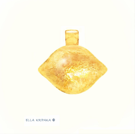 Hammered 24k Gold Hammered 9999 Gold Ancient Rome and Byzantine Empire pendant Hammered 22k Gold Pendant by Artist Ella Kripaka