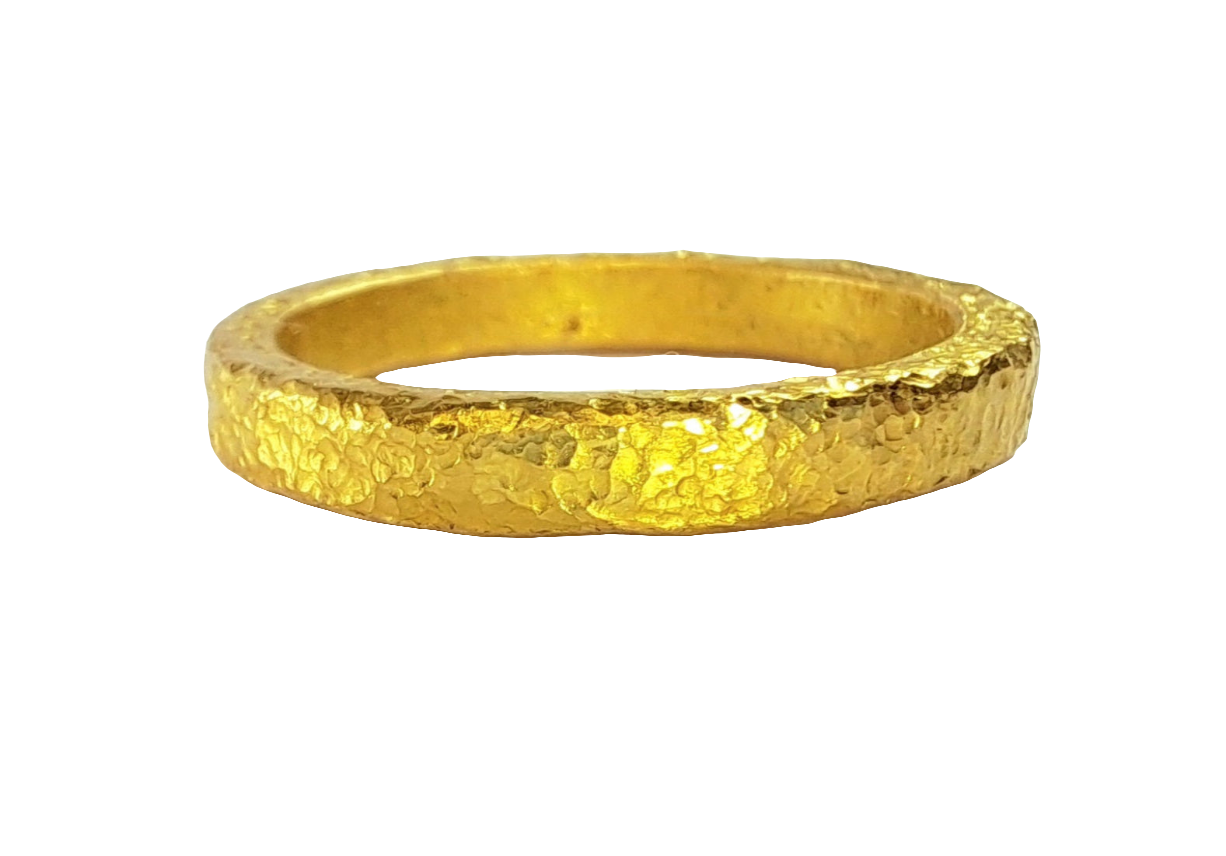 Custom Solid 24k 9999 Gold 7.3g/size 6US Ancient Rome Ring Wide 2.7mm Can Be 22k Gold