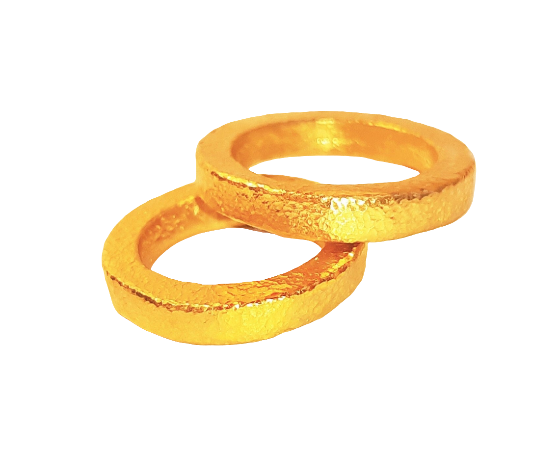 Hammered 24k Gold Hammered 9999 Gold Ring Ancient Rome Hammered 22k Gold Artist Ella Kripaka