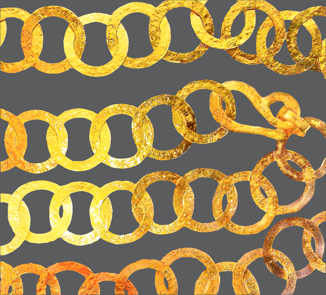 Custom hammered 22k gold chain necklace forged 22k gold chain