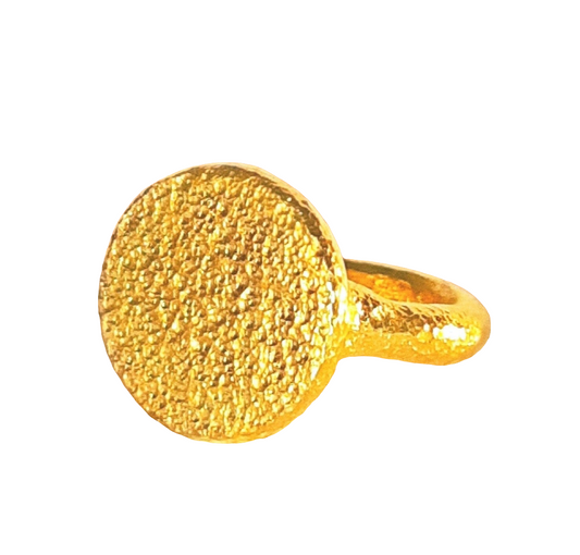 Hammered 24k Gold Hammered 9999 Gold Ring Ancient Rome Hammered 22k Gold Artist Ella Kripaka