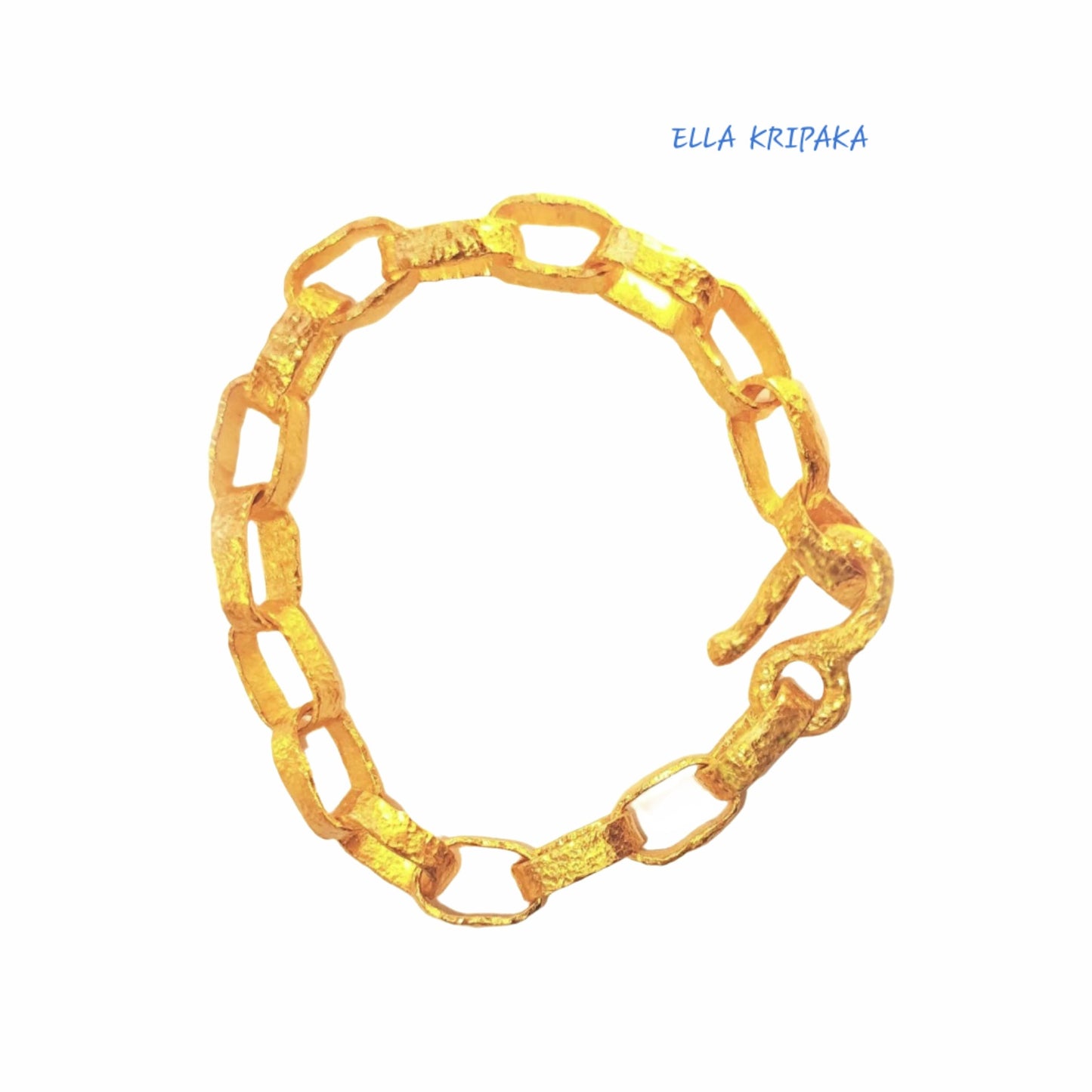 Custom Solid 24k 9999 Gold 34g/size 7in Ancient Rome Chain Bracelet 7.5mm Can Be 22k Gold