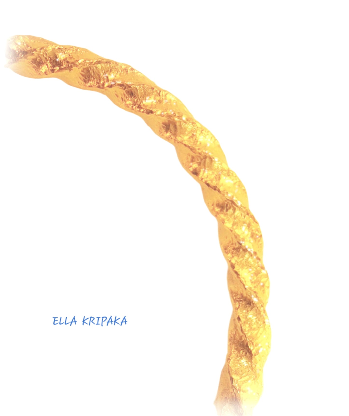 Custom Solid 24k 9999 Gold 65g/7in size Hammered Twisted Viking Bracelet Bangle 5.2mm Can Be 22k Gold