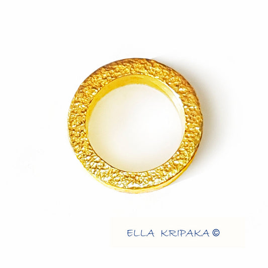 Hammered 24k 9999 Gold 14g Ancient Rome Signet 11mm Thick 2.5mm 22k