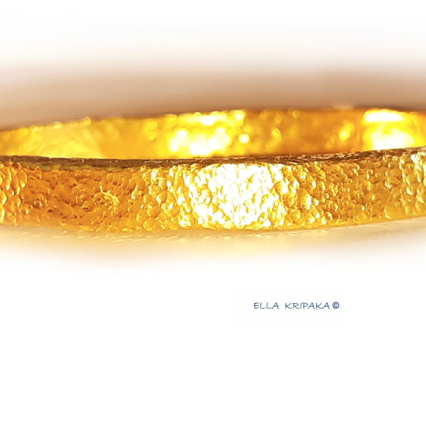 Custom Solid 24k 9999 Gold 44g/7in size Hammered Ancient Rome Bracelet Bangle 7mm Can Be 22k Gold