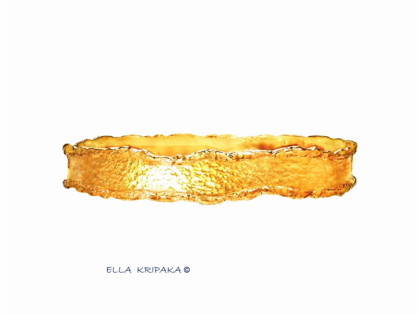 Custom Solid 24k 9999 Gold 72g/7in size Organic Hammered Bracelet Bangle 12mm Can Be 22k Gold