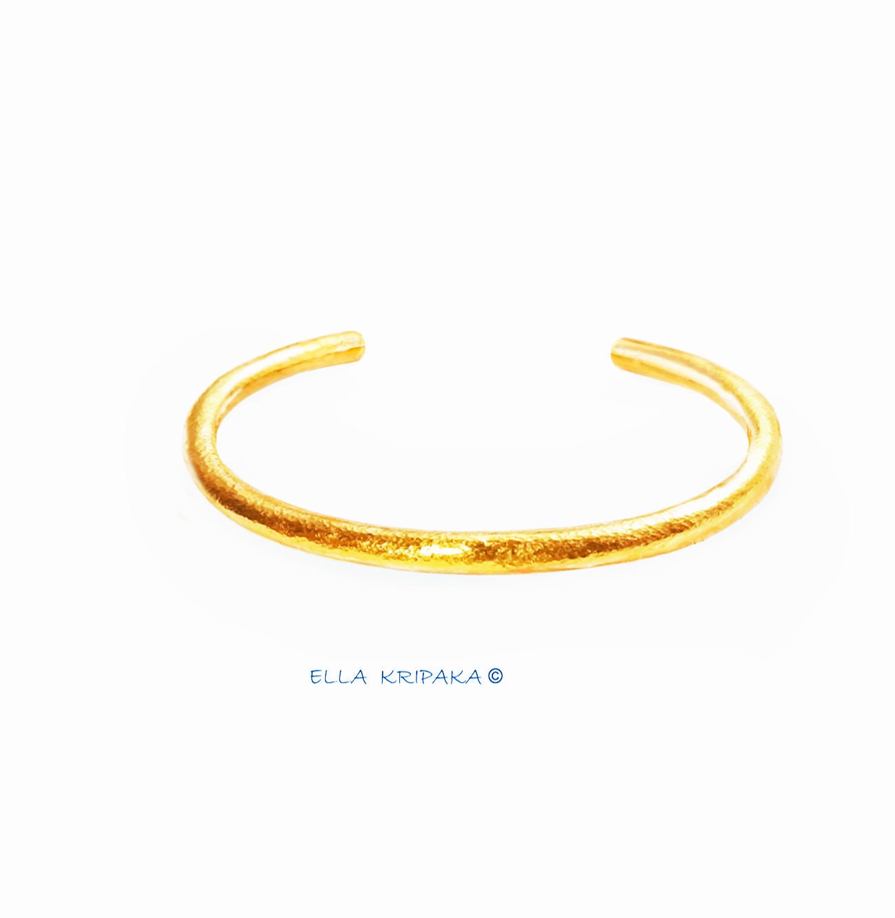 Custom Solid 24k 9999 Gold 34g/6in size Hammered Cuff Bracelet Ancient Rome 3.7mm Can Be 22k Gold