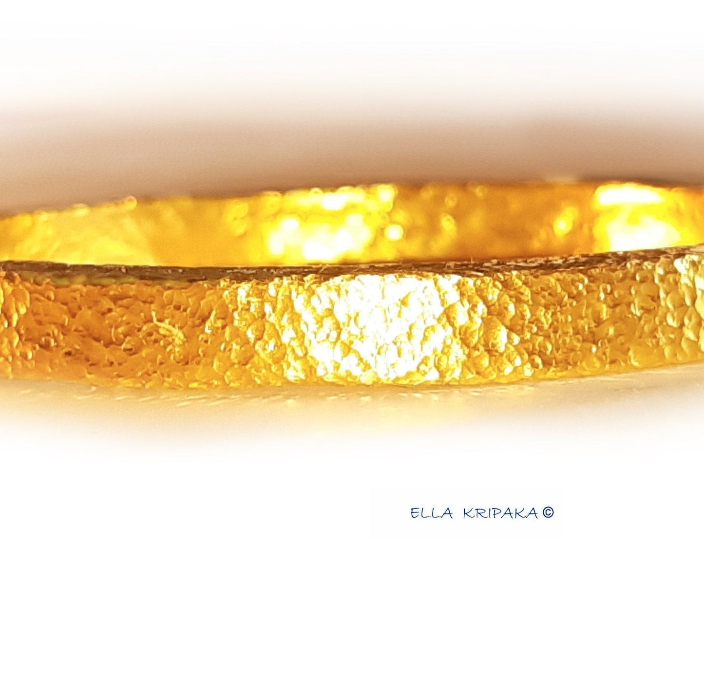 Custom Solid 24k 9999 Gold 84g/7in size Hammered Bangle Bracelet Ancient Rome 10.5mm Can Be 22k Gold
