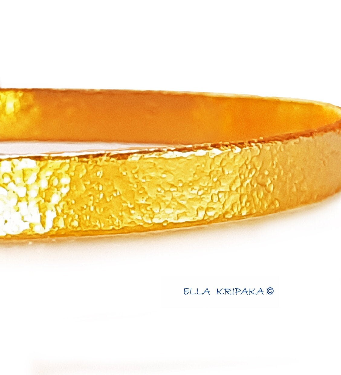 Custom Solid 24k 9999 Gold 84g/7in size Hammered Bangle Bracelet Ancient Rome 10.5mm Can Be 22k Gold