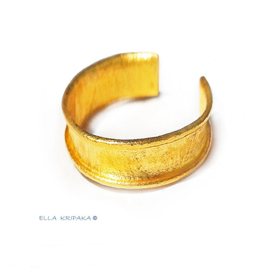 Hammered 24k 9999 Gold 100g Ancient Rome Cuff Bracelet 30mm Can 22k