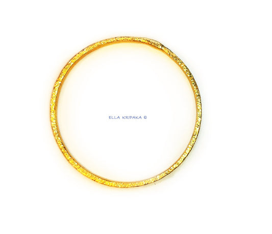 Custom Hammered 24k 9999 Gold 44g Ancient Rome Bangle 4.2mm Can 22k