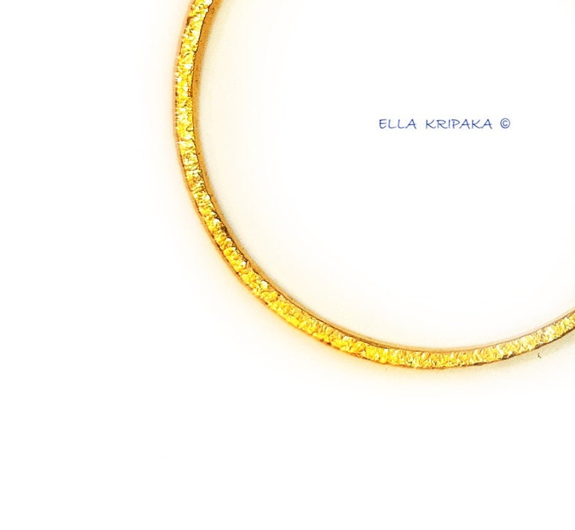 Custom Solid 24k 9999 Gold 67g/7in size Hammered Ancient Rome Bracelet Bangle 6.2mm Can Be 22k Gold