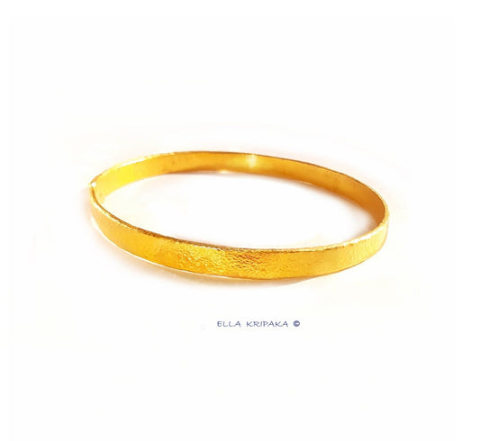 Custom hammered 24k gold 9999 gold bangle thick bracelet Ancient Rome, forged 24k gold bangle, can be hammered 22k gold bracelet, pure 24k 9999 gold, artist Ella Kripaka