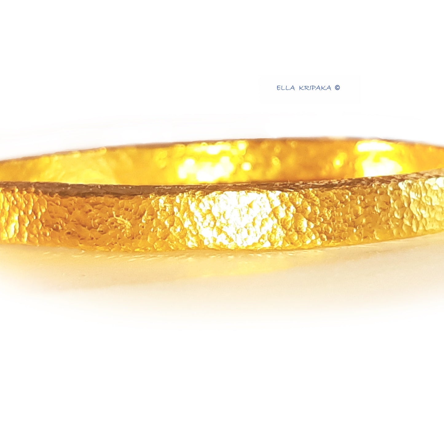 Custom Solid 24k 9999 Gold 87g/7in size Hammered Ancient Rome Bracelet Bangle 6.5mm Can Be 22k Gold