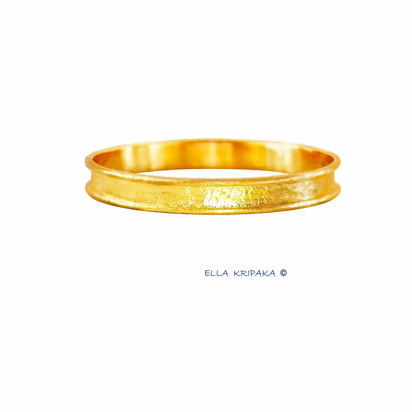 Custom Solid 24k 9999 Gold 62g/7in size Hammered Ancient Rome Bracelet Bangle 12mm Can Be 22k Gold