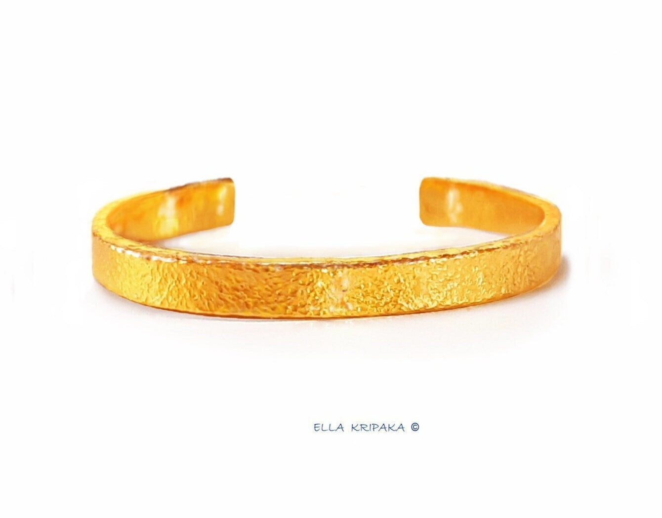 Custom Solid 24k 9999 Gold 50g/6in size, Hammered Cuff Ancient Rome Bracelet 7.2mm Can Be 22k Gold