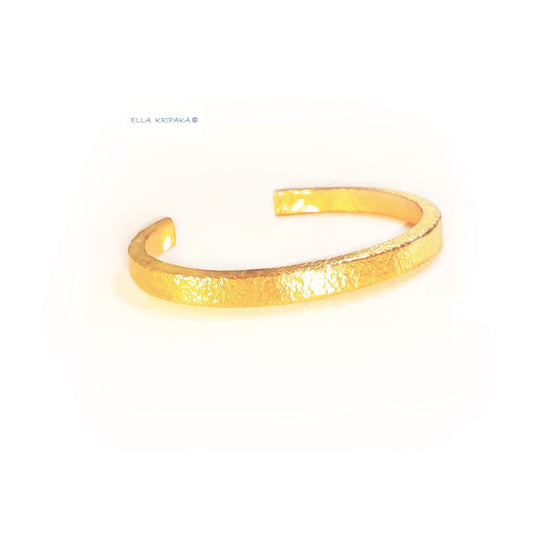 Custom Solid 24k 9999 Gold 73g/6in size Hammered Cuff Ancient Rome Bracelet 6.7mm Can Be 22k Gold