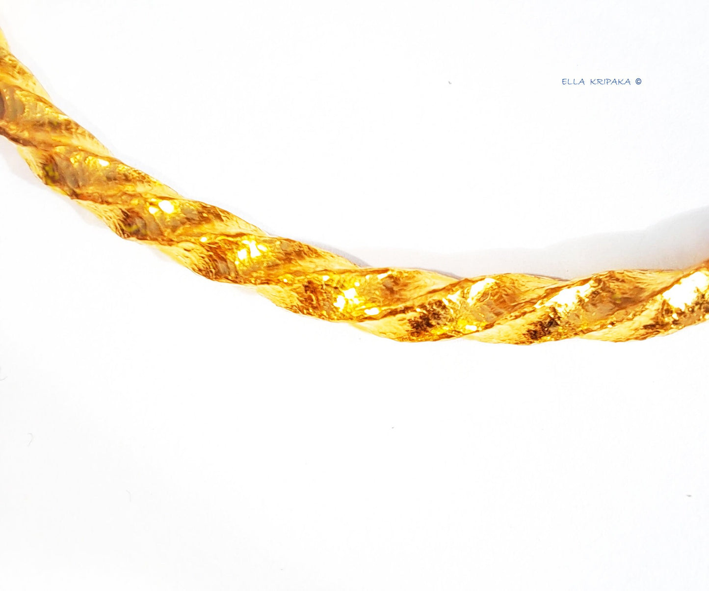 Custom Solid 9999 24k Gold 116g/6in size Hammered Viking Twisted Bracelet Cuff 7mm Can Be 22k Gold