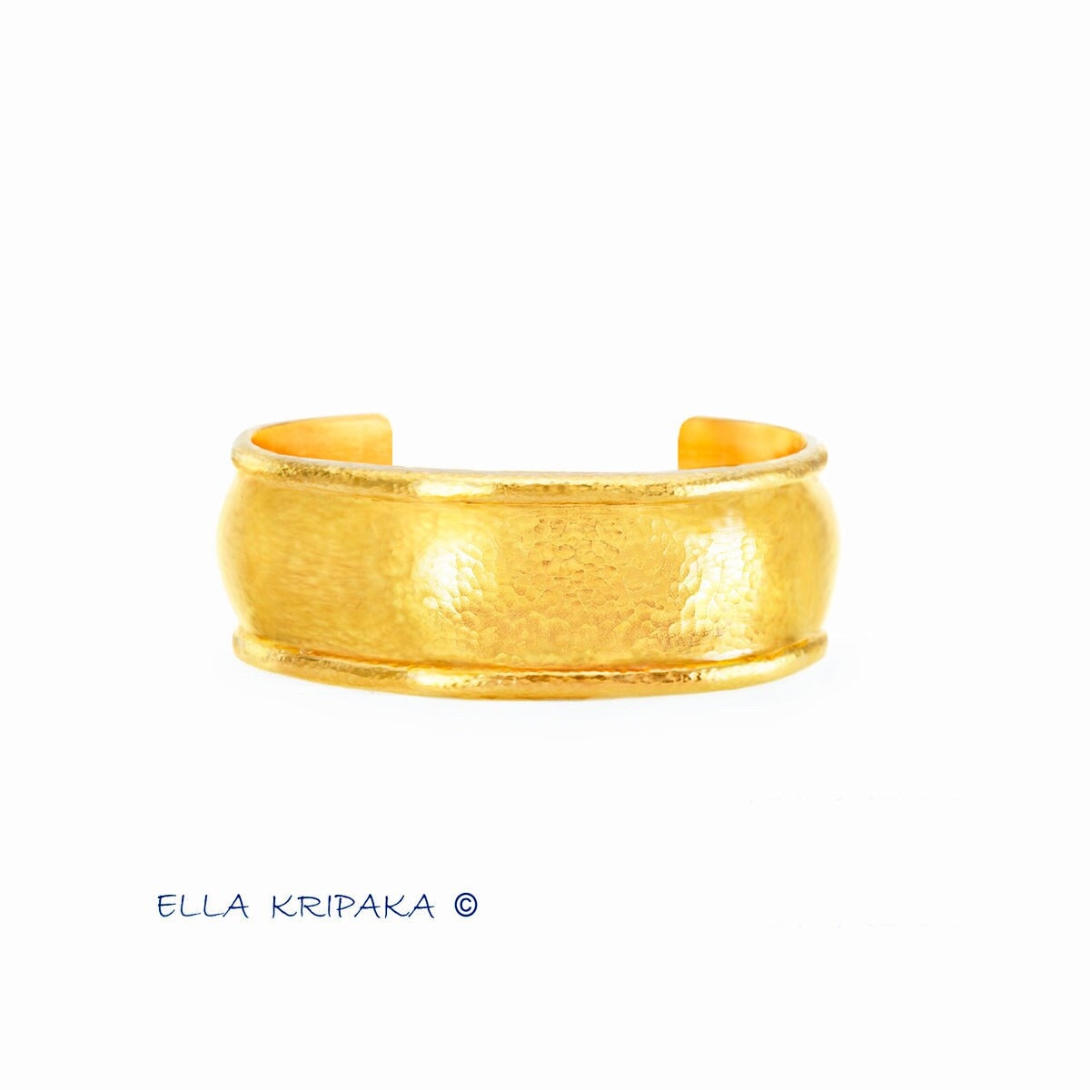 Custom Solid 24k 9999 Gold 90g/6in size Hammered Ancient Rome Bracelet Cuff Convex 20mm Can Be 22k Gold
