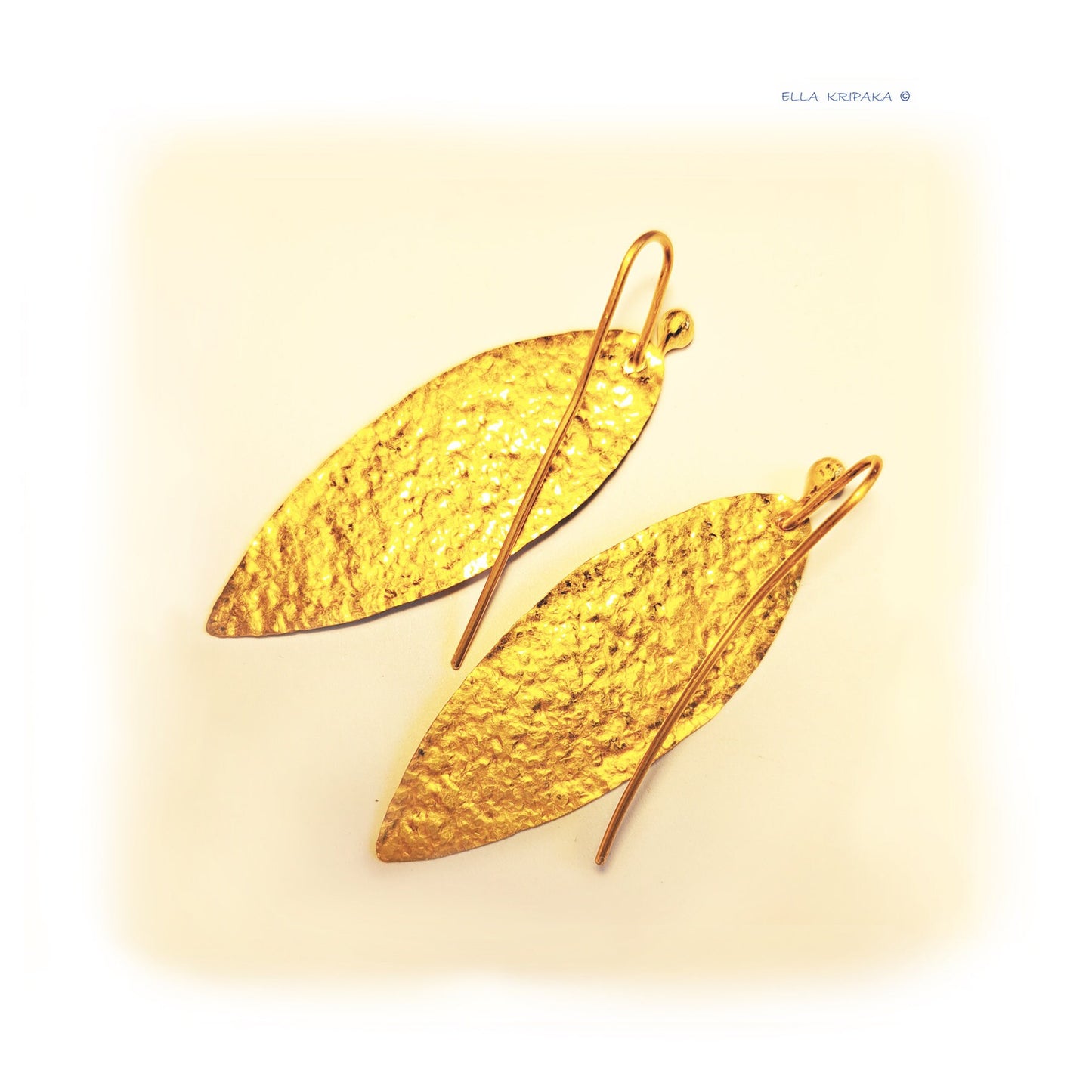 Custom Solid 24K 9999 Gold 9g & 26g Hammered Byzantine Empire Earrings 50mm & 80mm Can Be 22k Gold