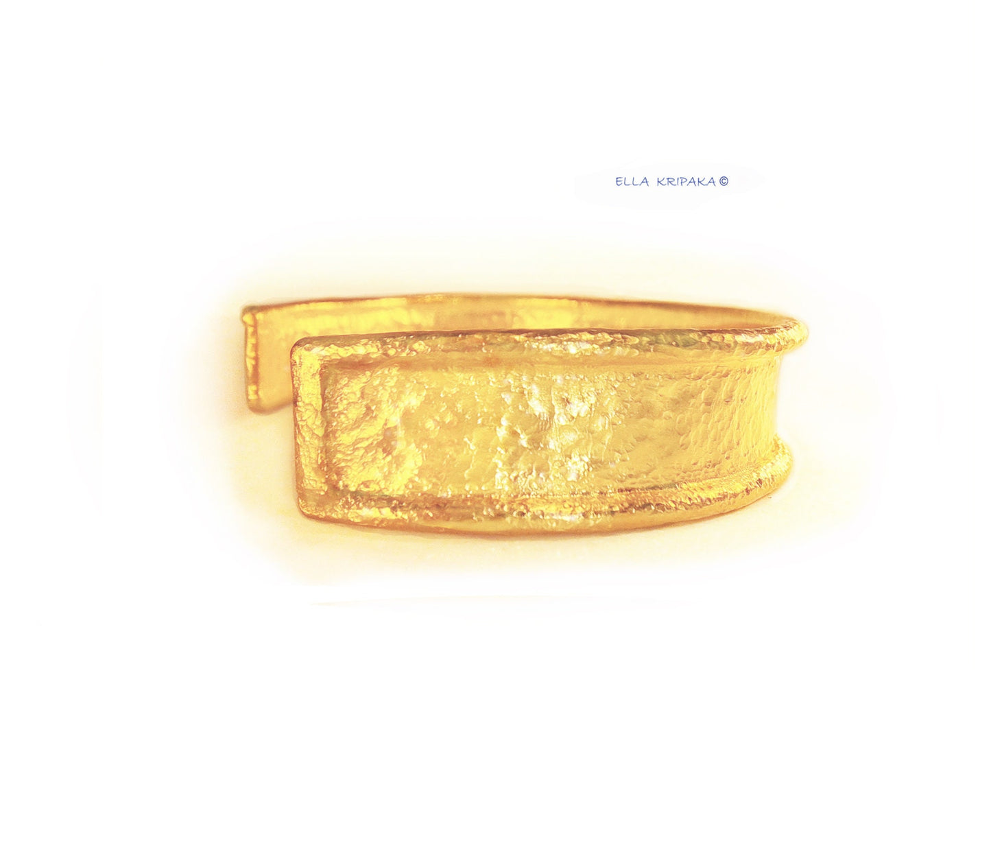 Custom Solid 24k 9999 Gold 90g/6in size Hammered Ancient Rome Bracelet Cuff 20mm Thick Can Be 22k Gold