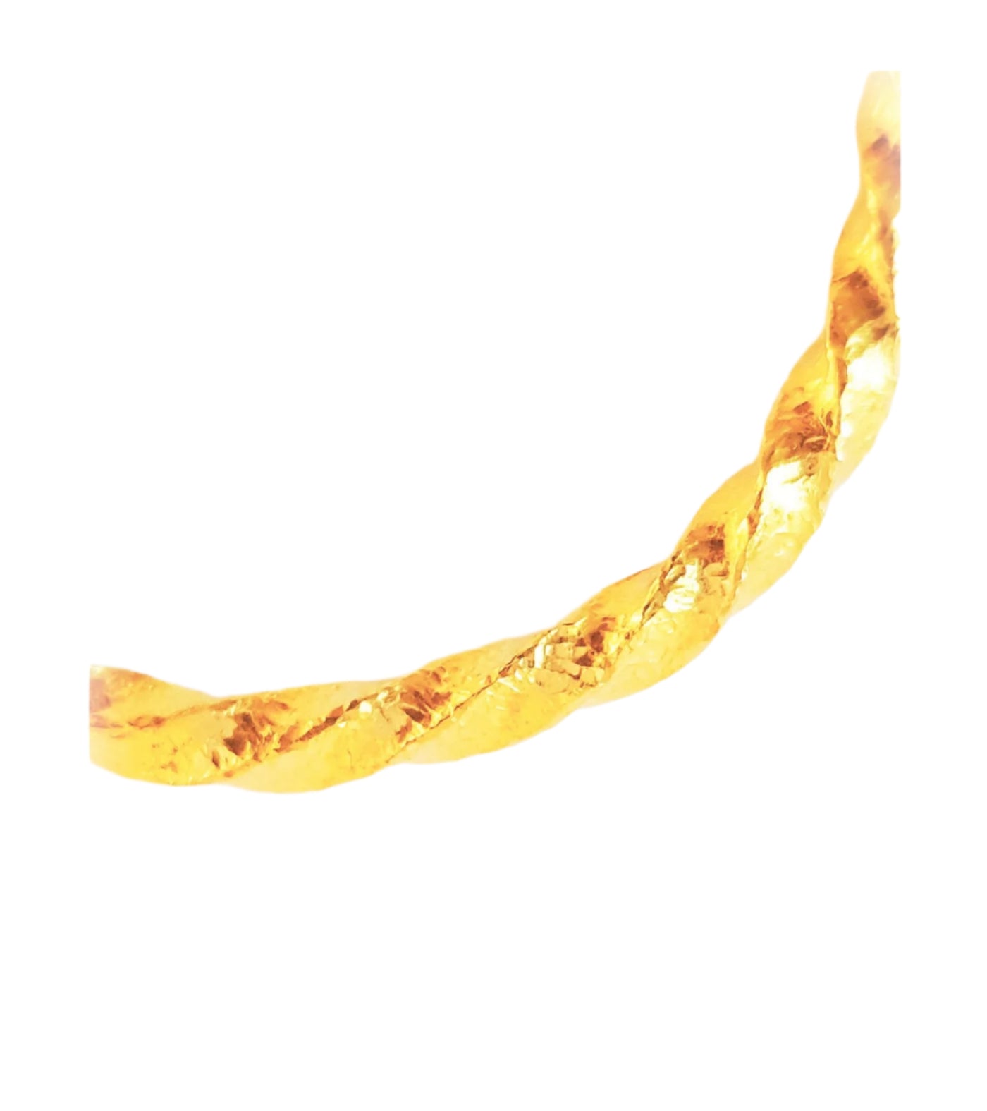 Custom Solid 24k 9999 Gold 65g/7in size Hammered Twisted Viking Bracelet Bangle 5.2mm Can Be 22k Gold