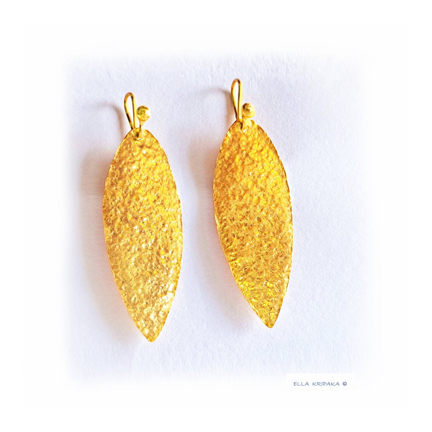 Custom Solid 24K 9999 Gold 9g & 26g Hammered Byzantine Empire Earrings 50mm & 80mm Can Be 22k Gold