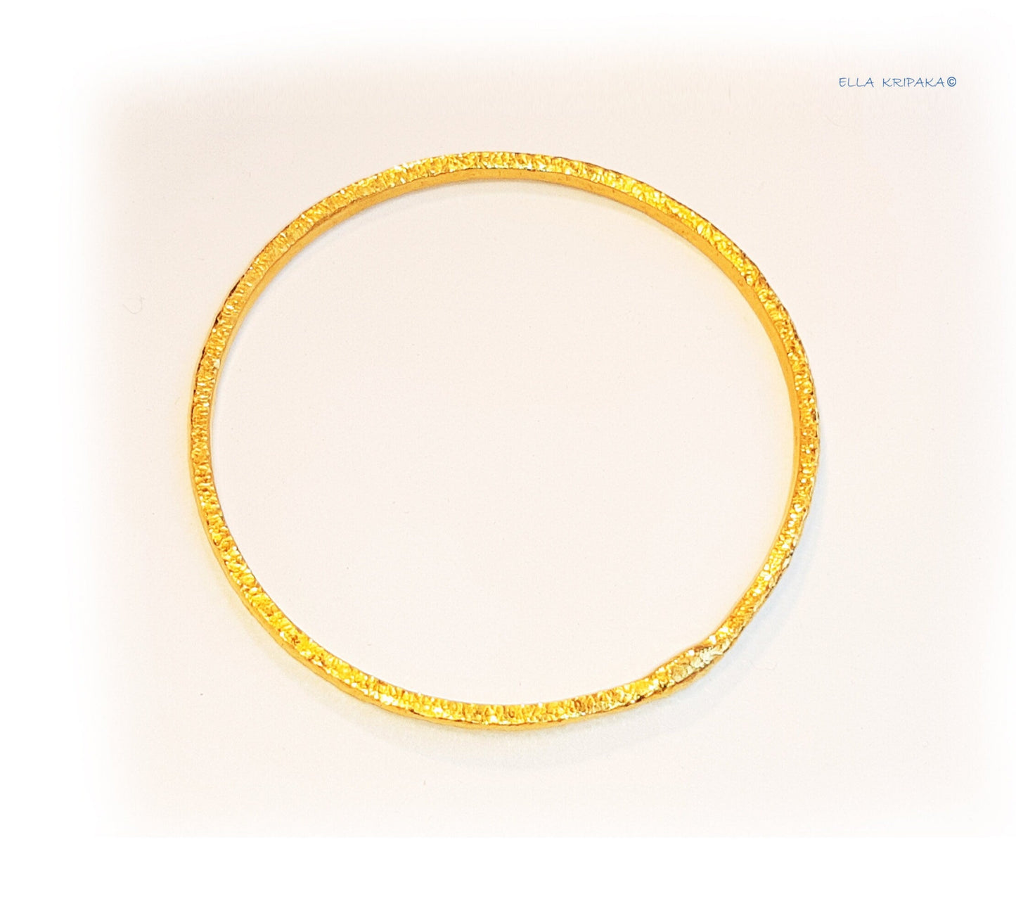Custom Solid 22k 92.5% Gold 36g/size 7in, Hammered Ancient Rome 2 Bracelets Durable 2 Bangles, Wide 2.6mm Thick 2mm, Price For 2 With Discount