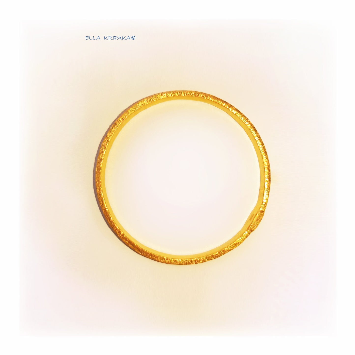Custom Solid 24k 9999 Gold 34g/7in size Wide 4.2mm Hammered Bangle Bracelet Can Be 22k Gold