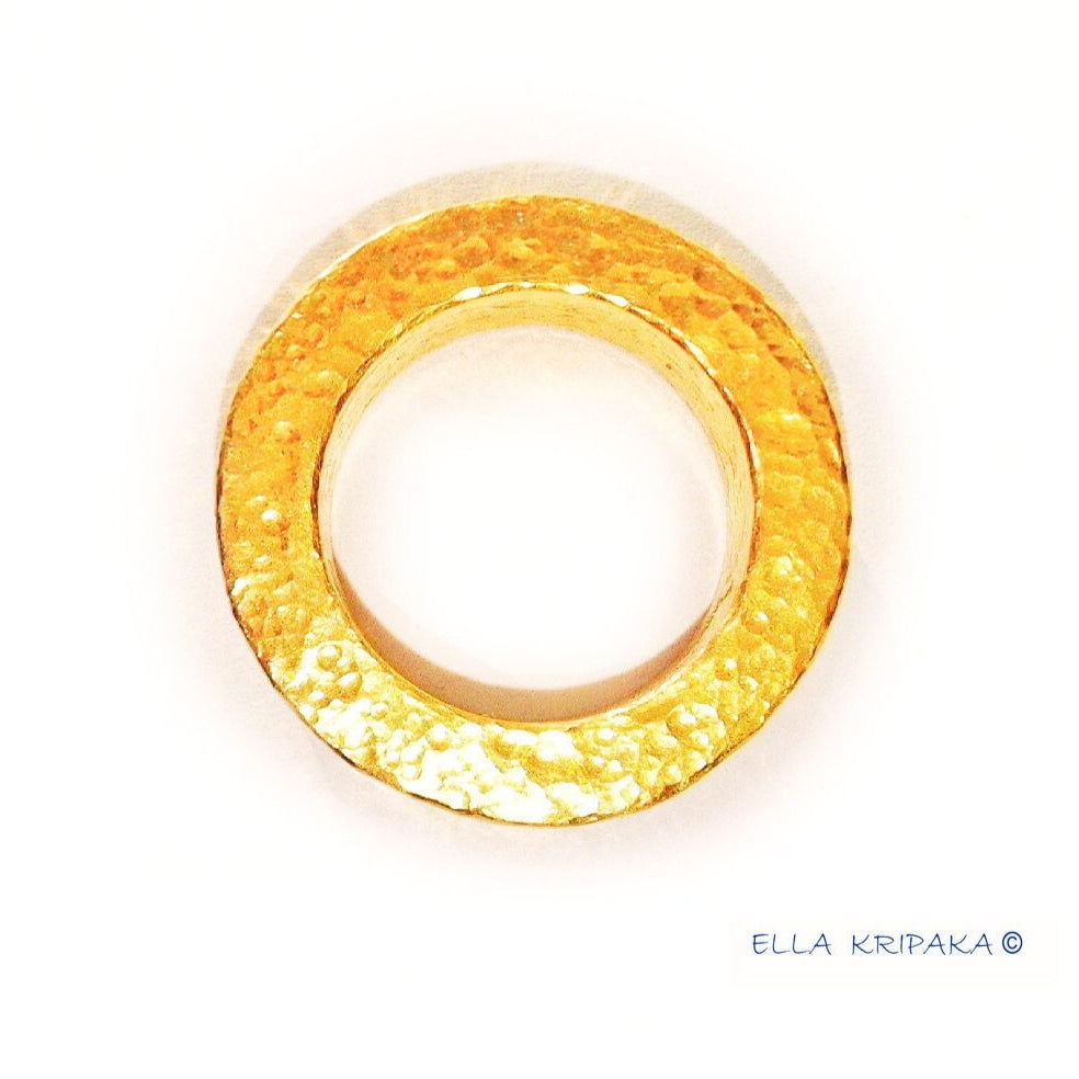 Custom Solid 24k 9999 Gold 11g/size 6US Hammered Ancient Rome Ring 4.5mm Can Be 22k Gold