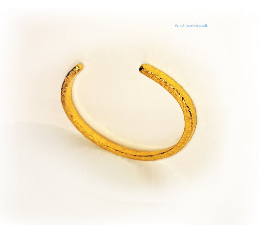 Custom Solid 24k 9999 Gold 46g/6in size Hammered Cuff Ancient Rome Bracelet 4.5mm Can Be 22k Gold