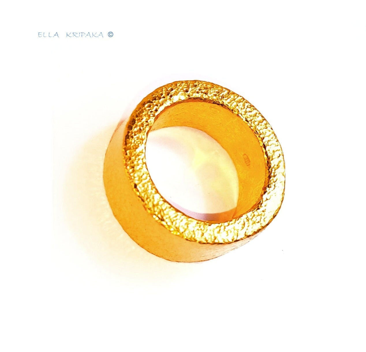 Custom Solid 24k 9999 Gold 41.5g/size 6US Hammered Ancient Rome Ring 10mm Can Be 22k Gold