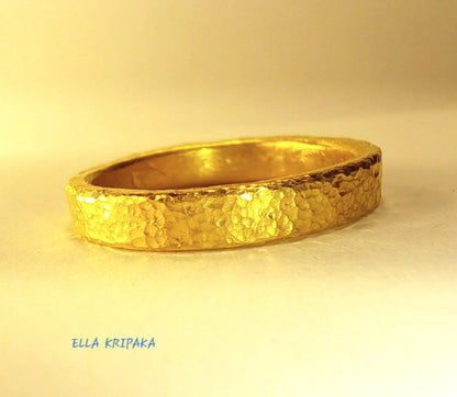 Custom Solid 24k 9999 Gold 5g Ancient Rome Ring Durable Wide 2.7mm Price for 1 Discount for 2