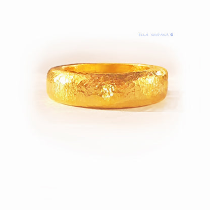 Custom Solid 24k 9999 Gold 28g/size 6US Ancient Rome Ring 6.5mm Can Be 22k Gold