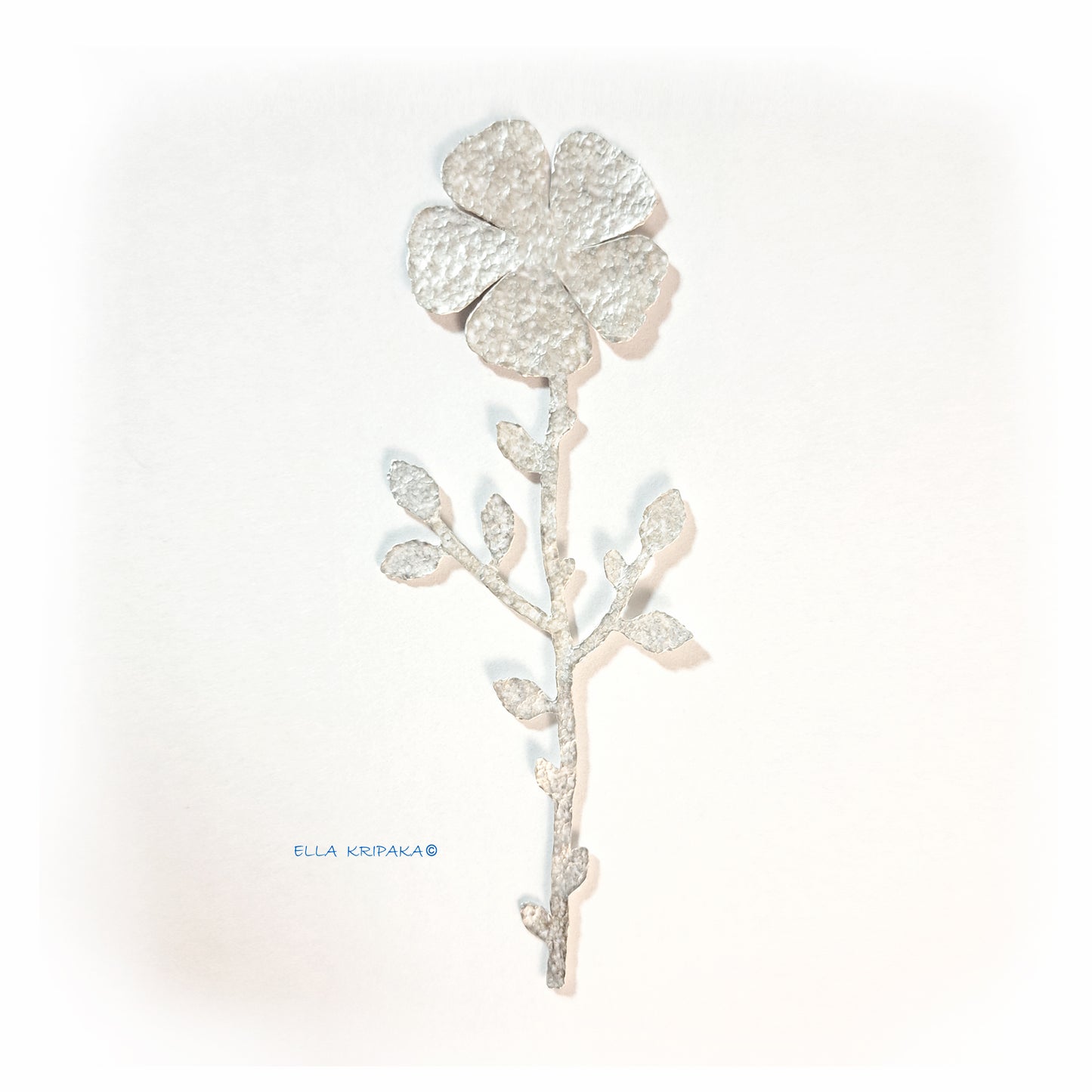 Custom Solid Fine 999 Silver, 110g and 200g, Hammered Decorative Flower Interior Decor Home Shelf Decor, Length 30cm And 40cm, Gift For Him Or Her, Fantasy Forever Flower (without vase)