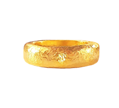Hammered 24k Gold Hammered 9999 Gold Ring Ancient Rome Hammered 22k Gold Artist Ella Kripaka