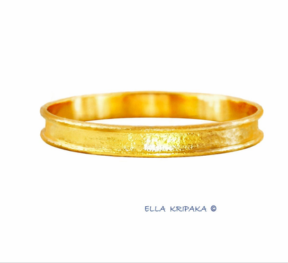 Custom Solid 24k 9999 Gold 72g/7in size Hammered Ancient Rome Bracelet Bangle 12mm Can Be 22k Gold