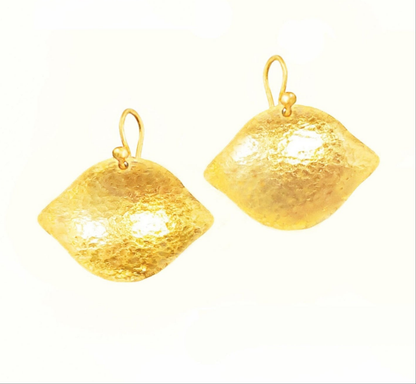 Custom Solid 24k 9999 Gold 9g & 18g Hammered Byzantine Empire Dome Earrings 32mm & 40mm Can Be 22k Gold