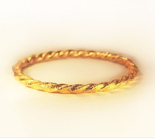 Custom hammered 24k gold 9999 gold bangle twisted bracelet Viking and Ancient Rome, forged 24k gold bangle, can be hammered 22k gold bracelet, pure 24k 9999 gold