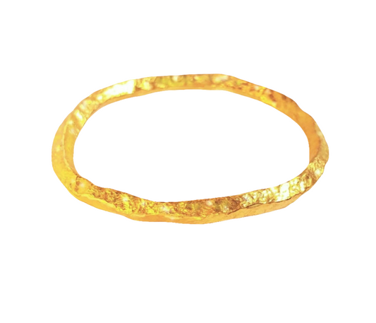 Custom hammered 24k gold 9999 gold bangle bracelet organic uneven, forged 24k gold bangle, can be hammered 22k gold bracelet, pure 24k 9999 gold